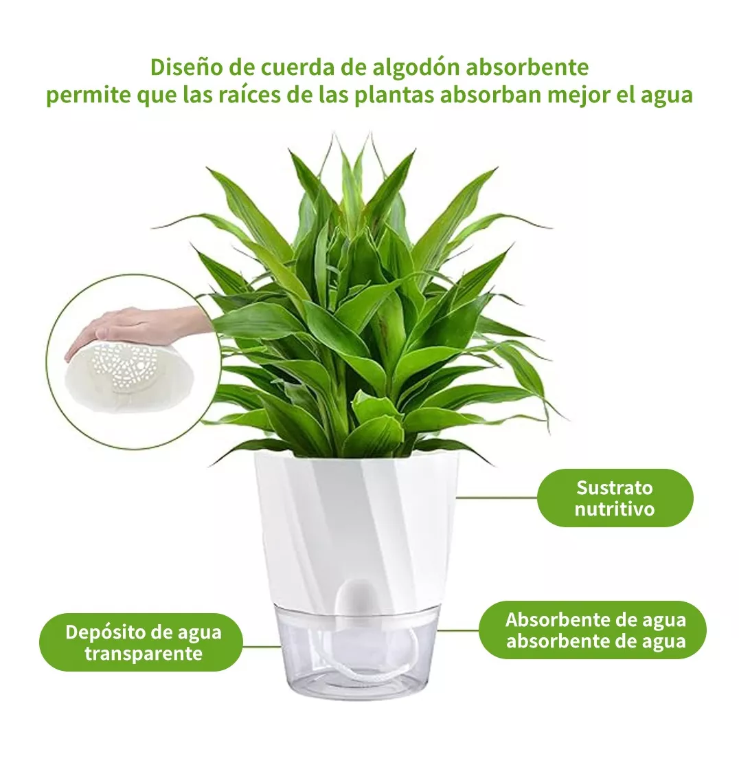 Foto 4 pulgar | Sistema De Riego Automático De Plantas Y Flores, 6 Pzs, Blanco