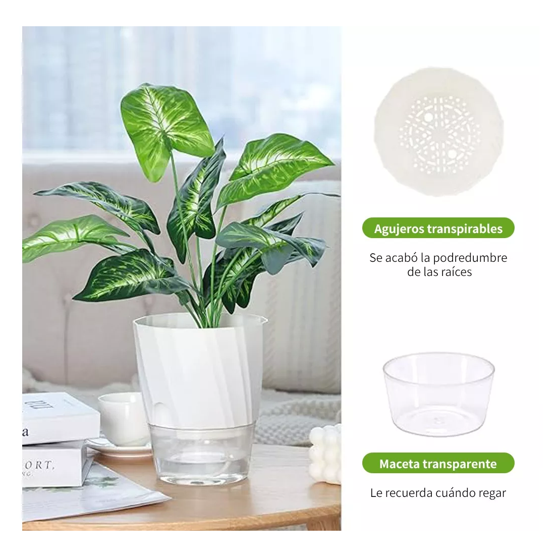 Foto 5 | Sistema De Riego Automático De Plantas Y Flores, 6 Pzs, Blanco