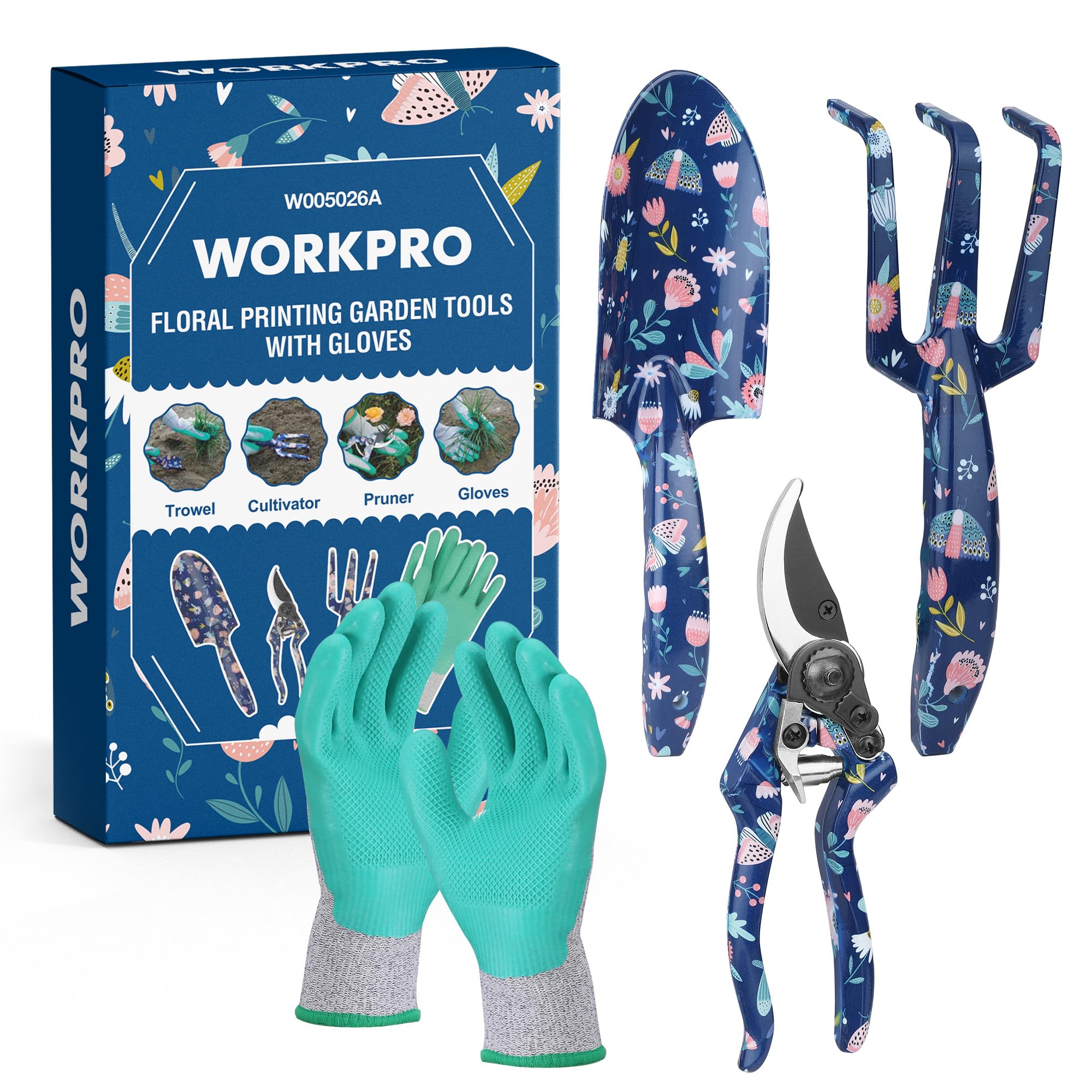 Foto 2 pulgar | Juego De Herramientas De Jardín Workpro De Aluminio, 4 Piezas, Con Paleta, Rastrillo Y Podadora - Venta Internacional.