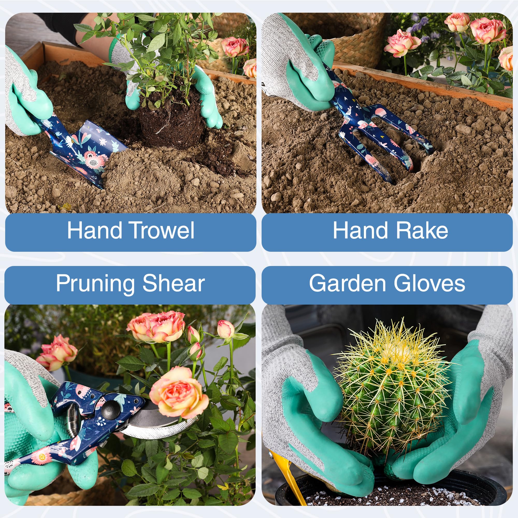 Foto 4 pulgar | Juego De Herramientas De Jardín Workpro De Aluminio, 4 Piezas, Con Paleta, Rastrillo Y Podadora - Venta Internacional.