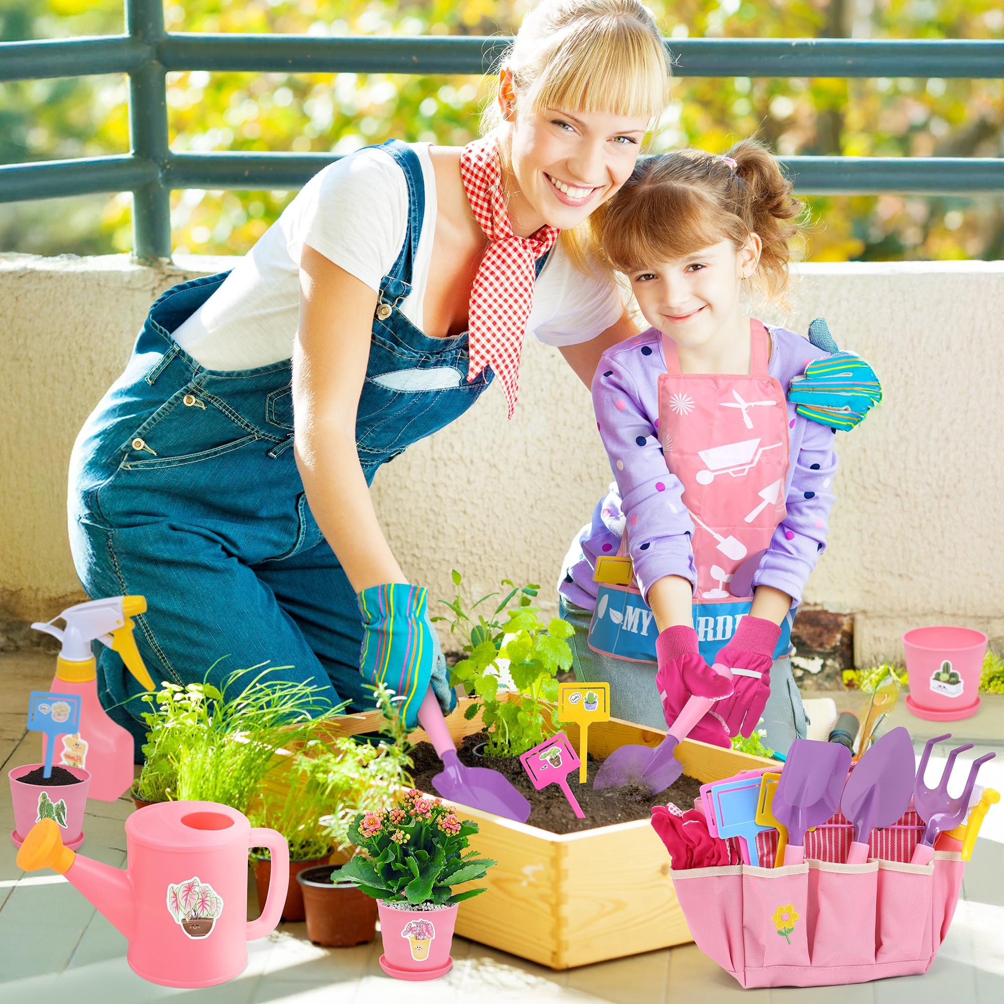 Foto 6 pulgar | Juego De Jardinería Cute Stone Para Niños Con Rastrillo De Metal Y Pala - Venta Internacional.