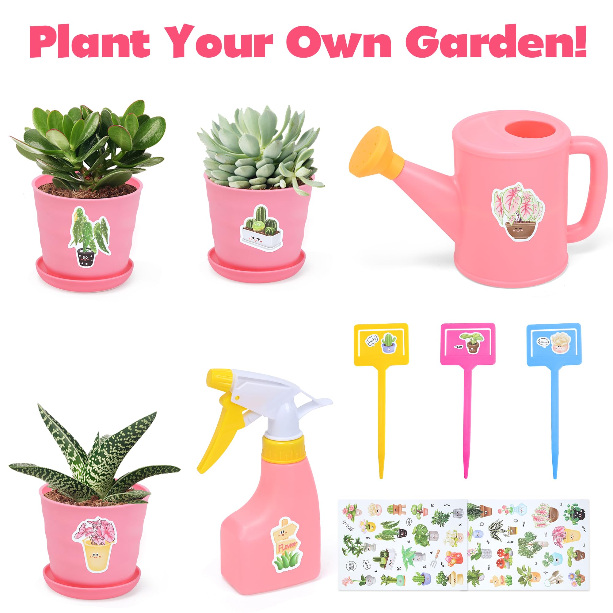 Foto 7 pulgar | Juego De Jardinería Cute Stone Para Niños Con Rastrillo De Metal Y Pala - Venta Internacional.