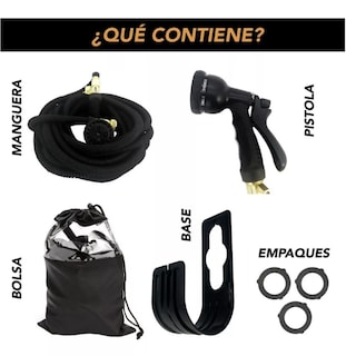 Foto 2 | Language Manguera Expandible De 100 Ft, 30 M Con Pistola Eo Safe Imports Esi-4069-1 Negro