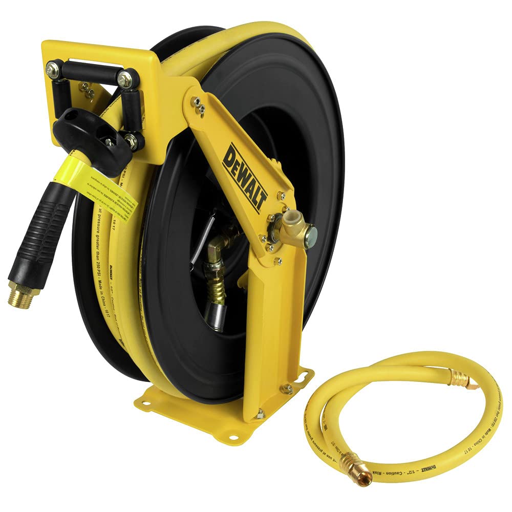 Carrete de Manguera de Aire Dewalt Retráctil Automático 1/2 Pulgada X 50 Pies - Venta Internacional