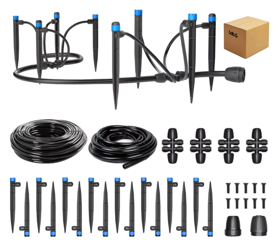 Sistema De Riego Automático Por Goteo Lab.g Con Conector Rápido Negro/azul