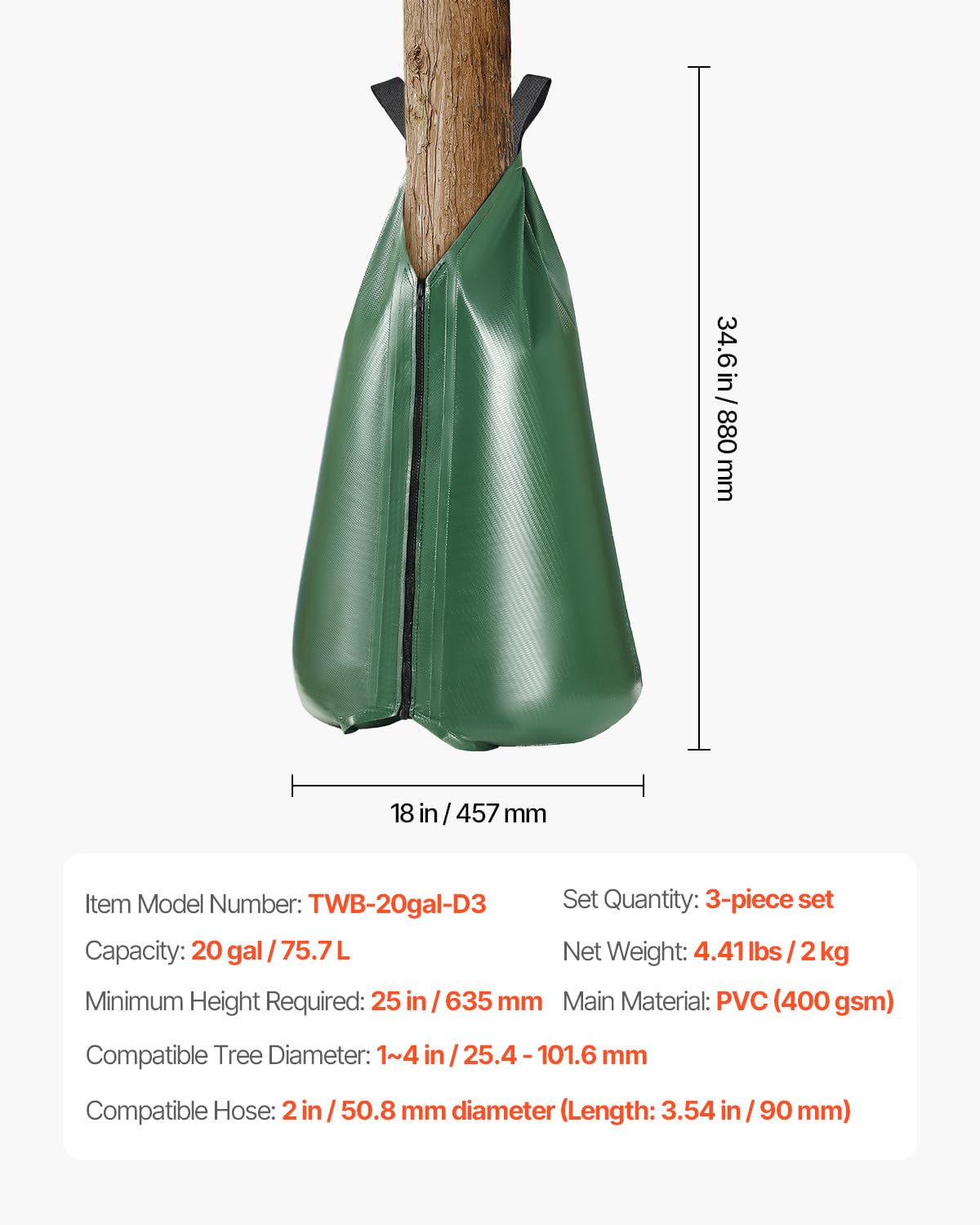 Foto 7 | Bolsa de Riego Vevor Slow Release - Venta Internacional