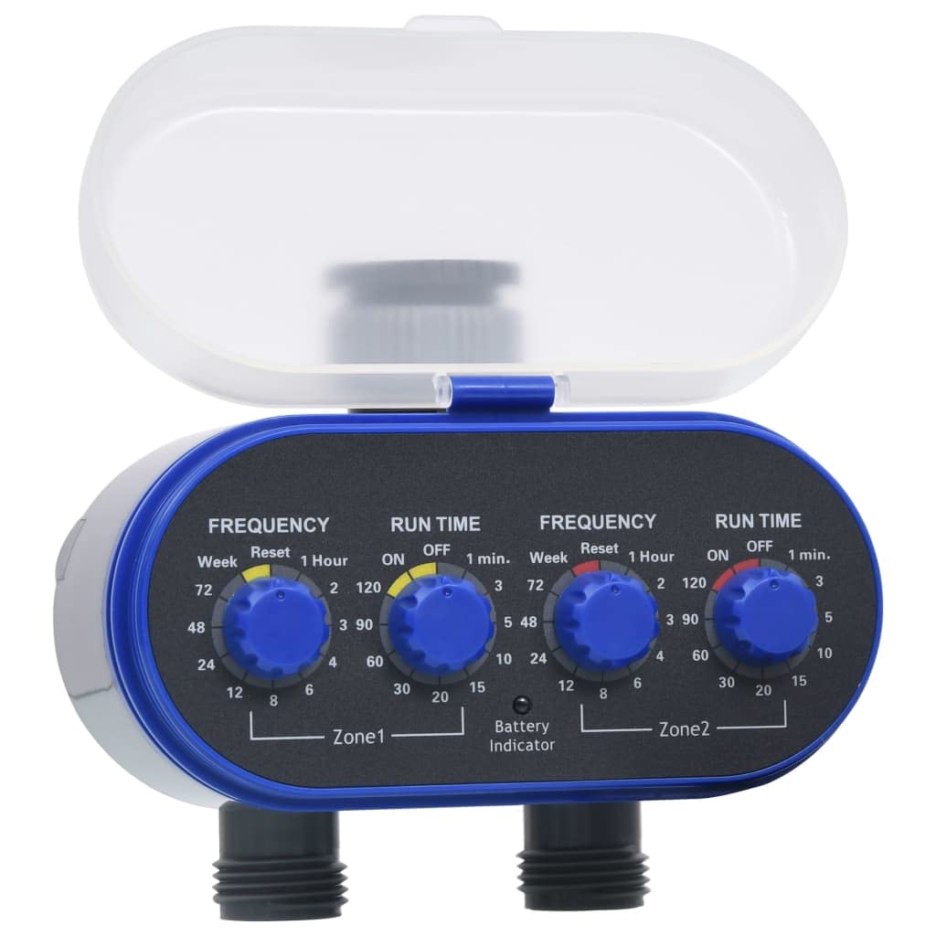 Foto 5 pulgar | Temporizador De Agua Vidaxl De Doble Salida Con Válvulas De Bola Abs Azul/gris - Venta Internacional.