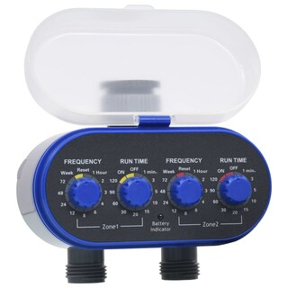 Foto 4 | Temporizador De Agua Vidaxl De Doble Salida Con Válvulas De Bola Abs Azul/gris - Venta Internacional.