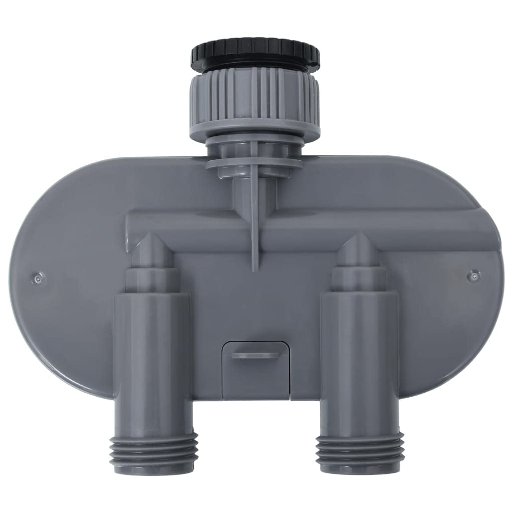 Foto 7 pulgar | Temporizador De Agua Vidaxl De Doble Salida Con Válvulas De Bola Abs Azul/gris - Venta Internacional.
