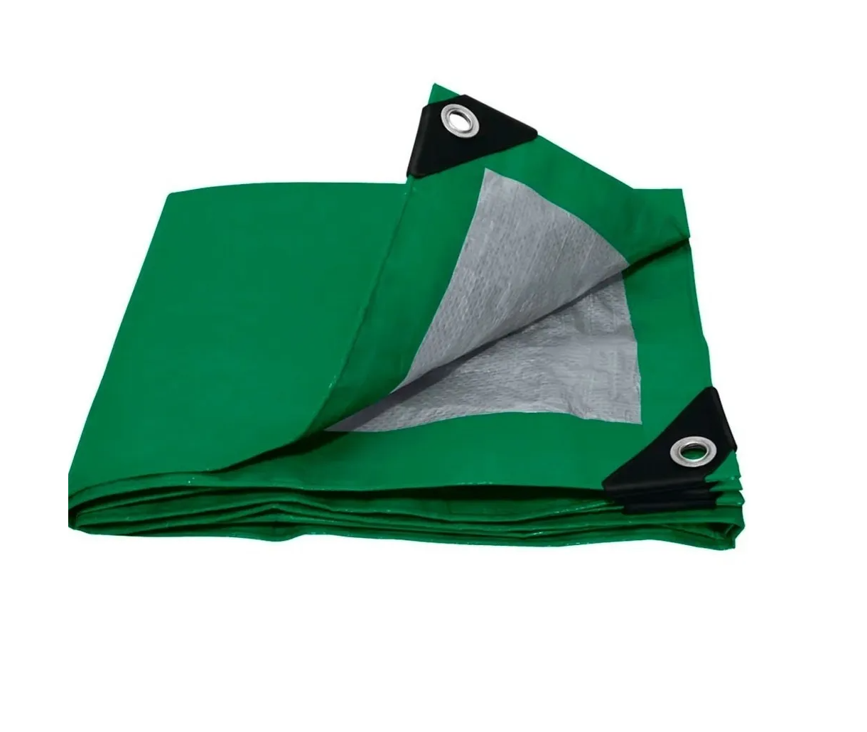 Lona color Verde de Polietileno 5m x 6m Reforzada Impermeable