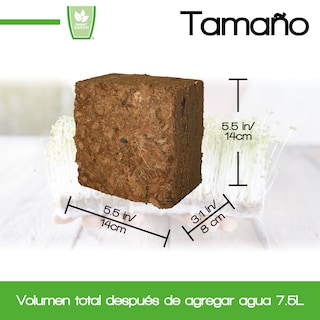 Foto 3 | Fibra de Coco Comprimida Smart Garden 770 gr Incluye 2 Bloques