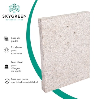 Foto 2 | Base para Sombrilla/ Jardín/ Exterior Sky Green Piedra Natural 44 Kilos