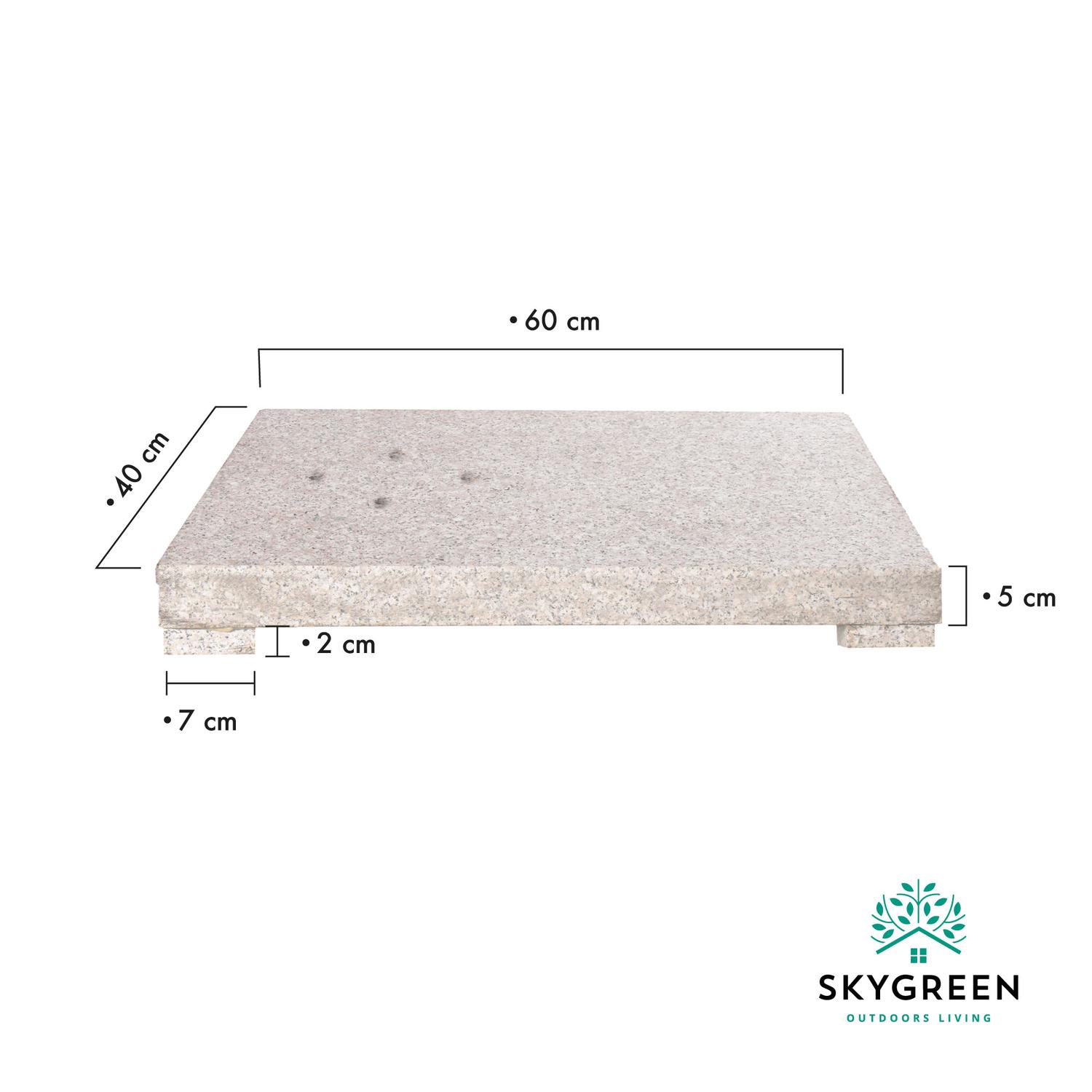 Foto 4 pulgar | Base para Sombrilla/ Jardín/ Exterior Sky Green Piedra Natural 44 Kilos