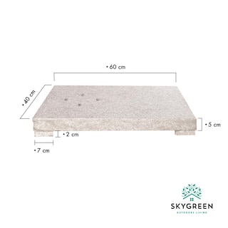 Foto 3 | Base para Sombrilla/ Jardín/ Exterior Sky Green Piedra Natural 44 Kilos
