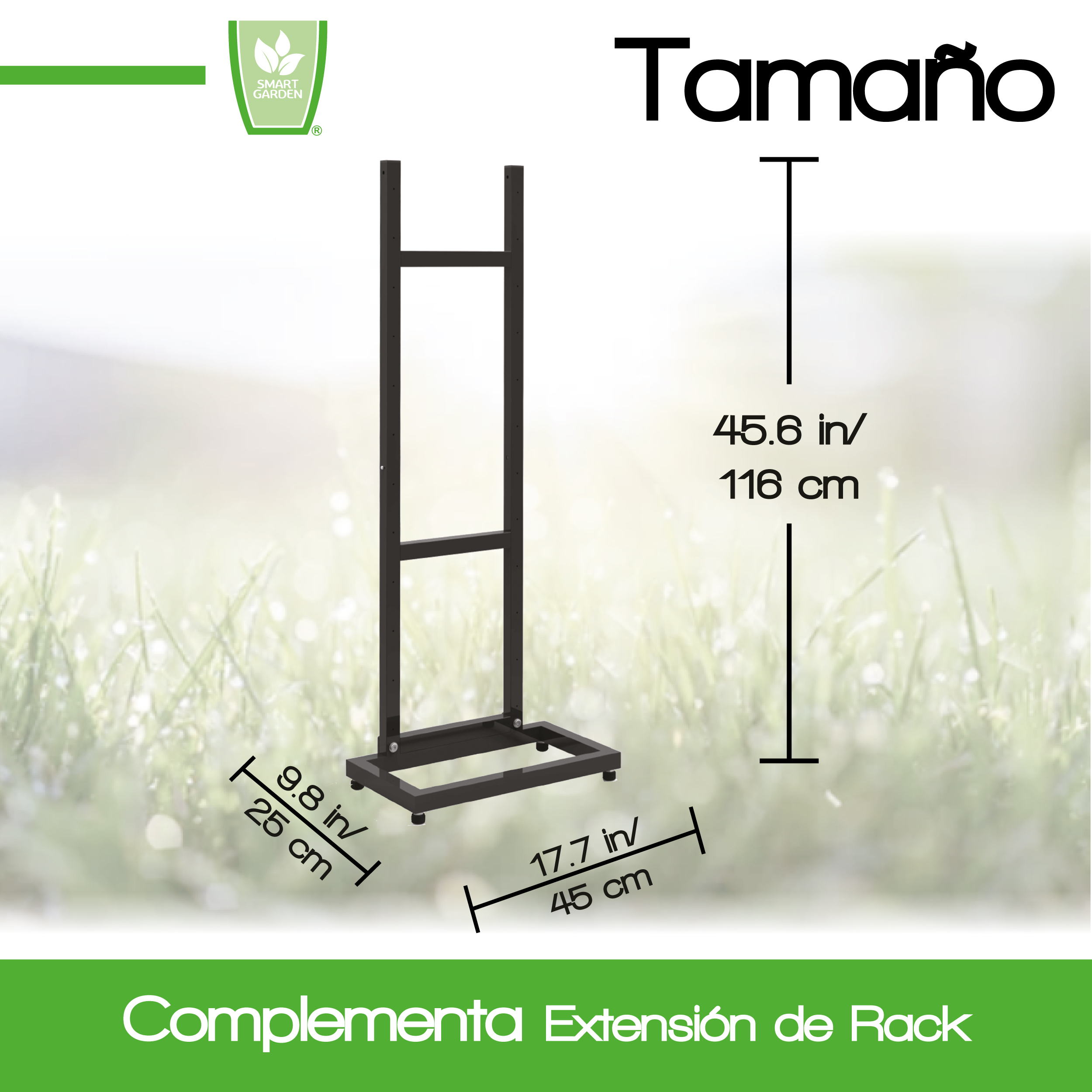 Foto 3 pulgar | Rack Huerto En Casa Muro Verde Jardín Vertical Modular Smart Garden Hf-rack Metálico Negro