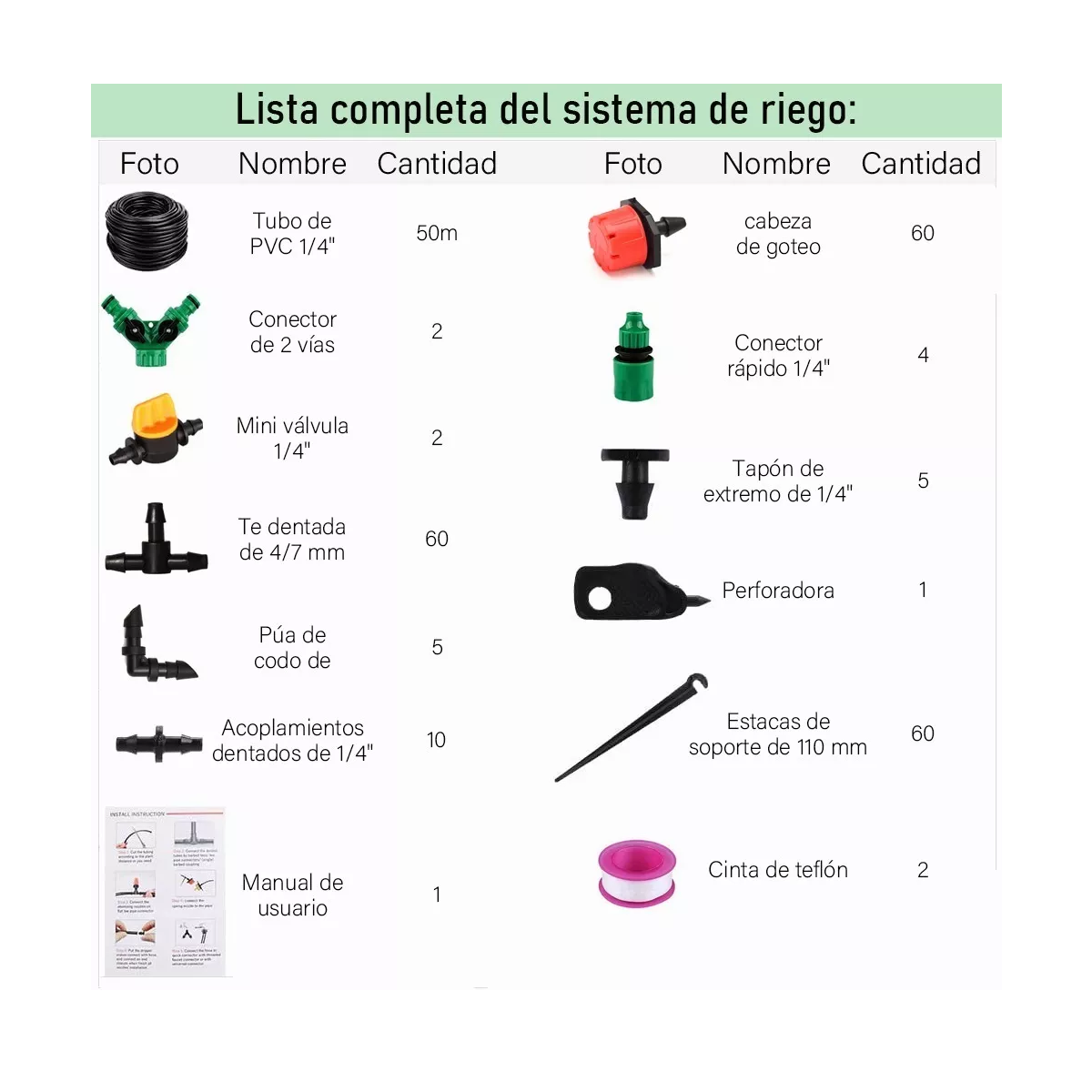 Foto 3 pulgar | Sistema de Riego Automático Eo Safe Imports Esi4369 211 Piezas