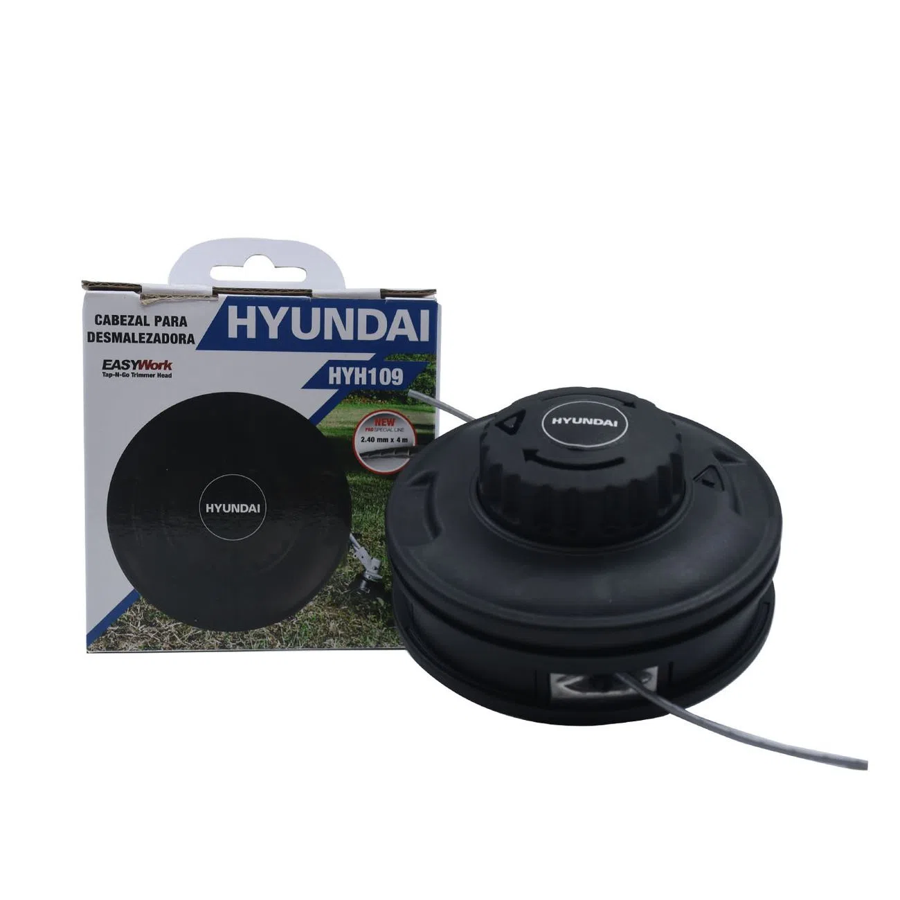 Cabezal Macho/Hembra para Desmalezadora Hyundai HYH109 color Negro