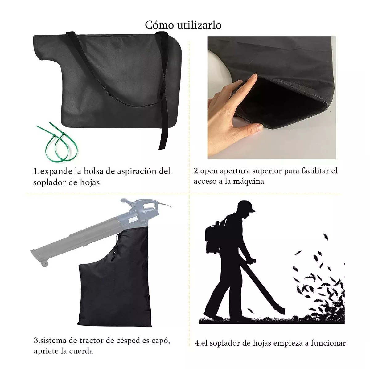 Foto 5 pulgar | Bolsa de Polvo BELUG para Soplador Negro