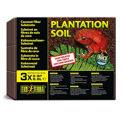 Sustrato Para Terrario Exo Terra Plantation Soil, 8 Litros, Paquete De 3 - Venta Internacional.