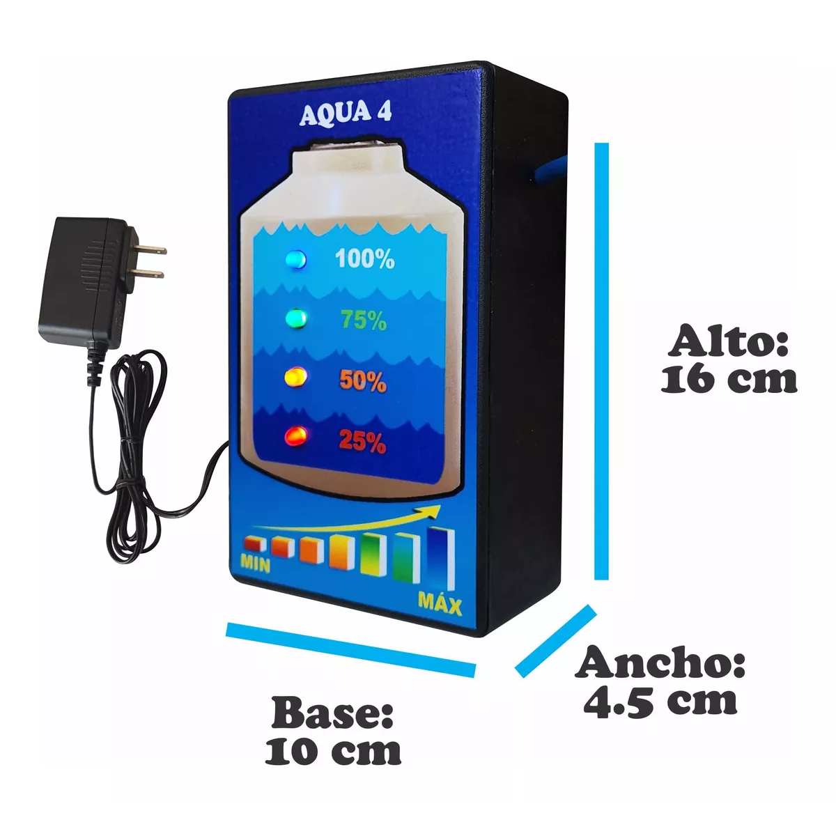 Foto 3 | Medidor Nivel De Agua 4 Nvls D Tinaco, Cisterna 20m De Cable Eo Safe Imports Esi-16372  Multicolor
