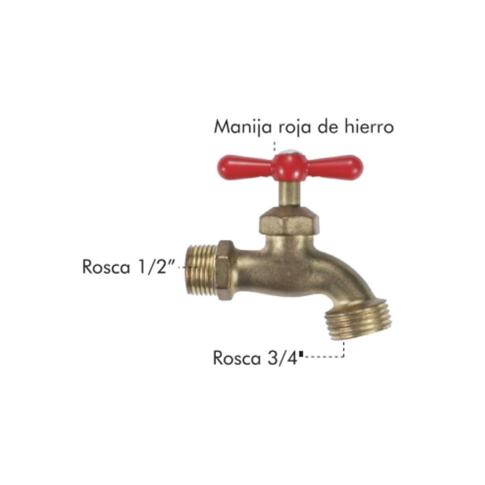 Foto 2 | Llave De Jardín Fumetax Cuerpo De Latón 1/2'' 3/4'' Fs-70047