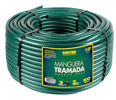 Foto 1 | Manguera Para Jardín Tramada En Rollo Verde 1'', 50 M Surtek