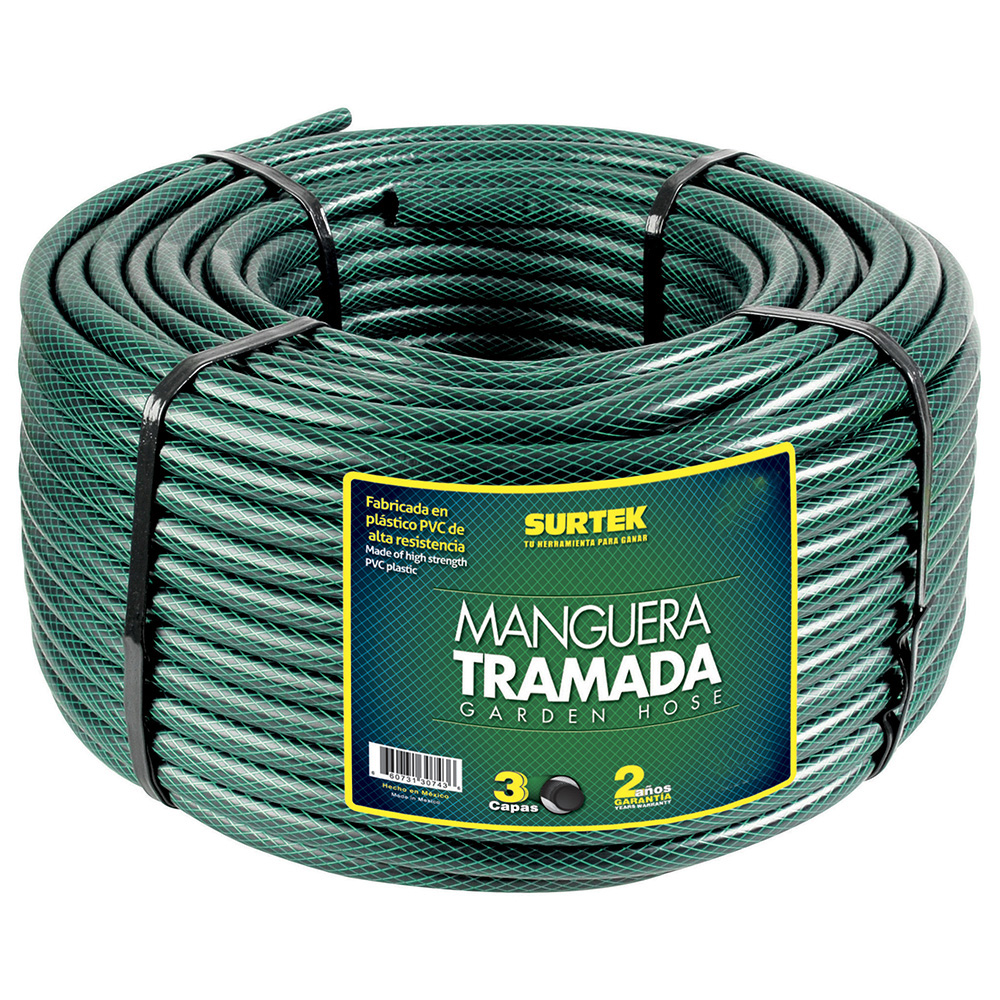 Foto 1 | Manguera Para Jardín Tramada En Rollo Verde 3/4'', 100 M Surtek