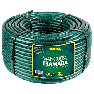 Foto 1 | Manguera Para Jardín Tramada En Rollo Verde 1'', 100 M Surtek