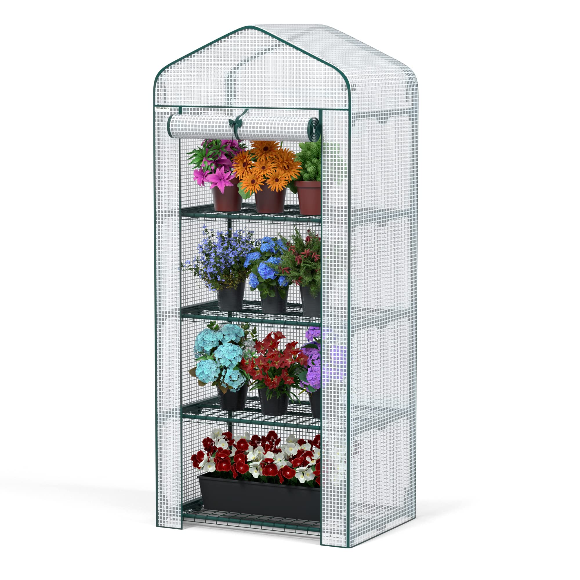 Foto 1 | Mini Invernadero Workpro Portátil De 4 Niveles Con Estantes De 27 X 19 X 63 Cm - Venta Internacional.