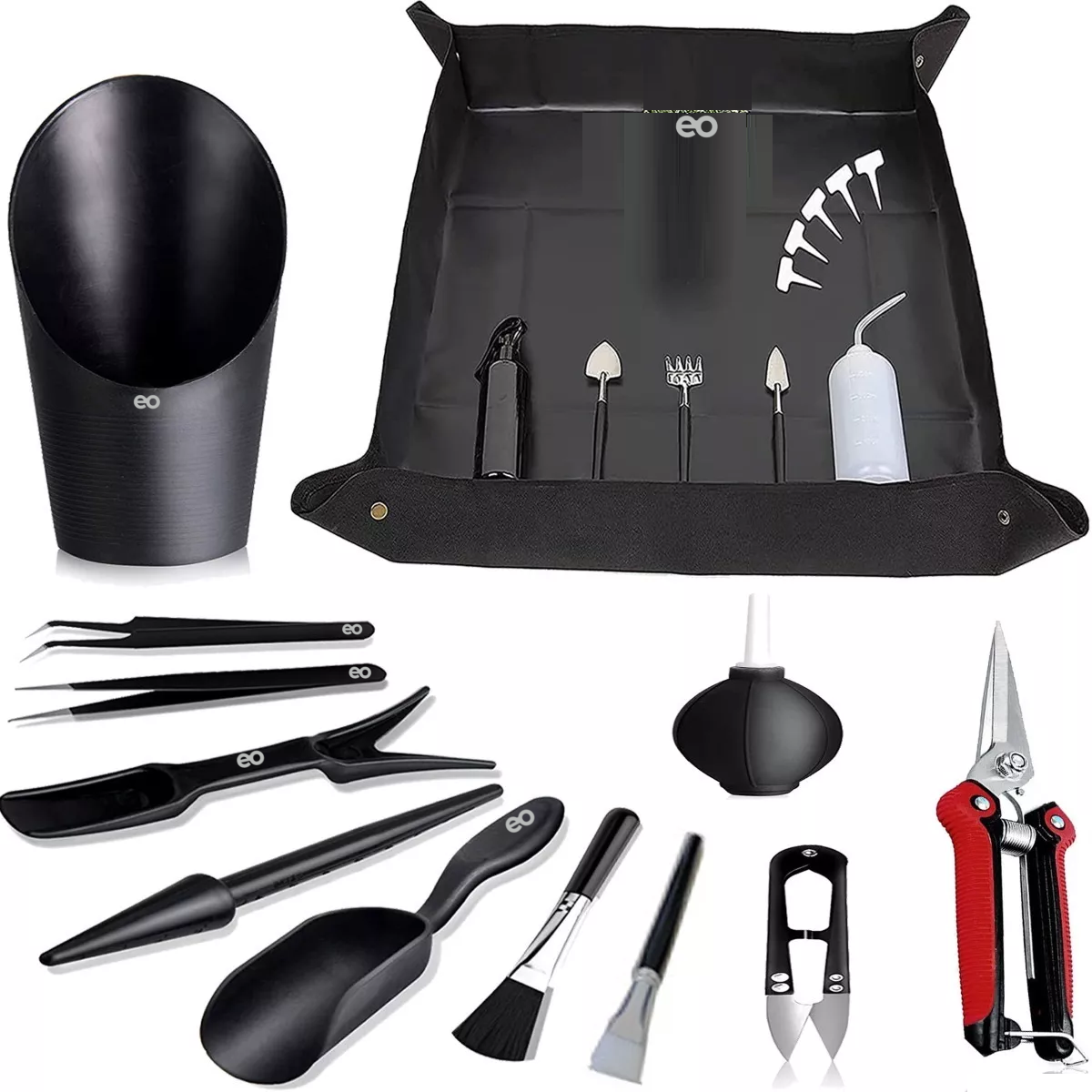 Herramientas Jardín Para Suculenta Con Tijeras De Podar 22pc Eo Safe Imports Esi-4366-1 Negro