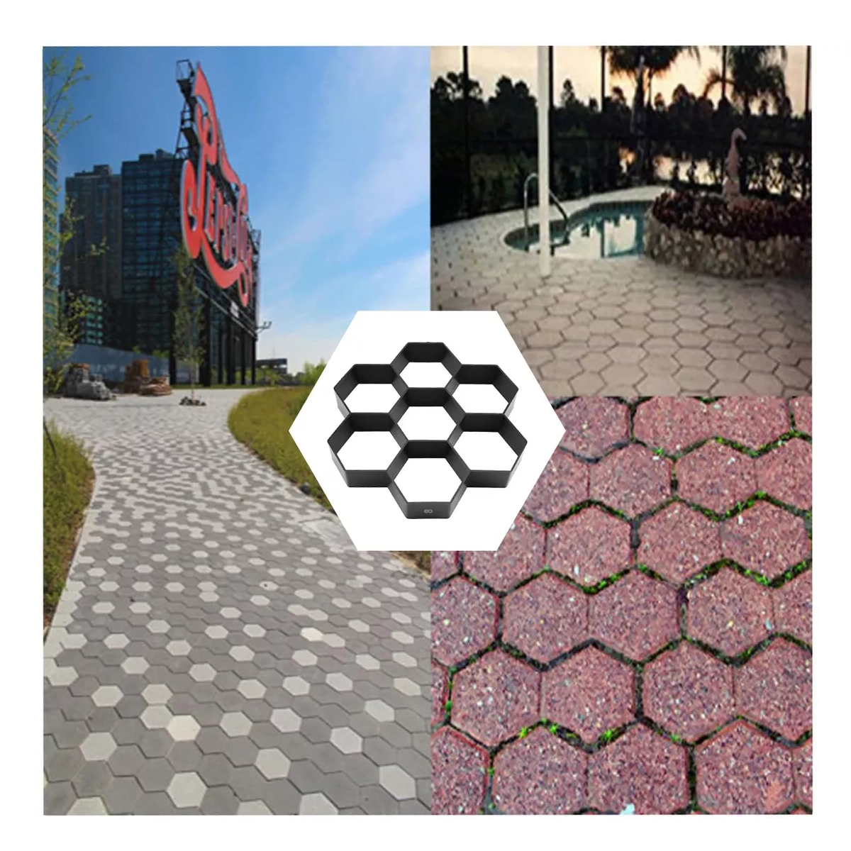 Foto 3 | Molde Para Concreto Estampado Para Herramienta Jardin Patio Eo Safe Imports Esi-15153-1 Negro
