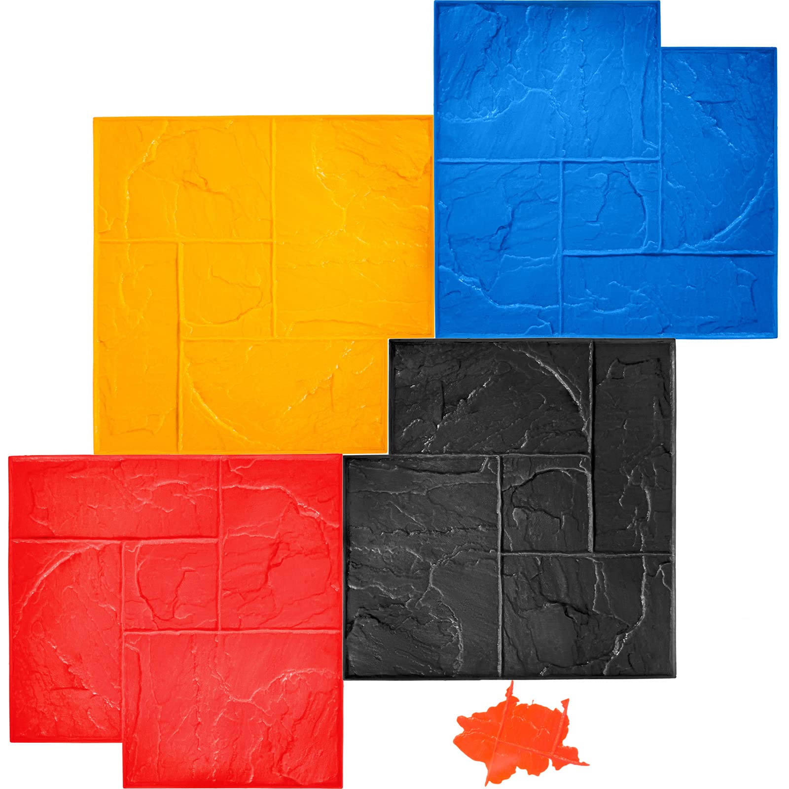 Foto 1 | Juego De Alfombrillas Para Estampado De Hormigón Vevor, 24 X 24 Cm, Con Textura De Pizarra - Venta Internacional.