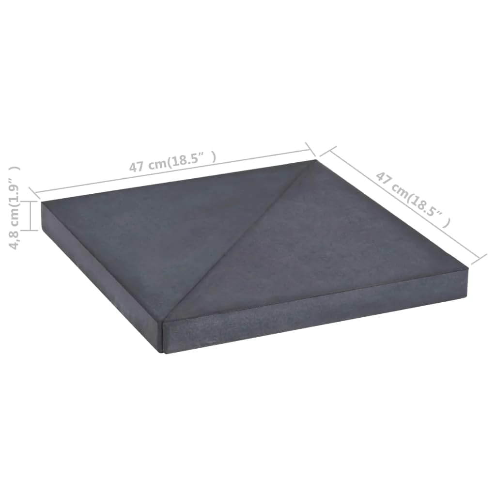 Foto 6 pulgar | Base Para Paraguas Vidaxl Granito Negro De 47 X 47 X 5 Cm - Venta Internacional.