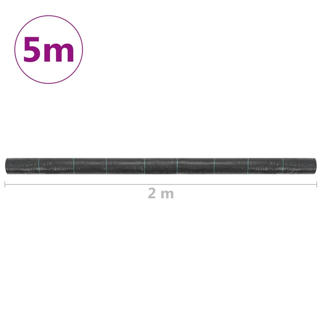 Foto 7 pulgar | Alfombrilla Antimalezas Y Raíces Vidaxl  Color Negro  2 M X 5 M  Polipropileno  Para Exteriores - Venta Internacional.
