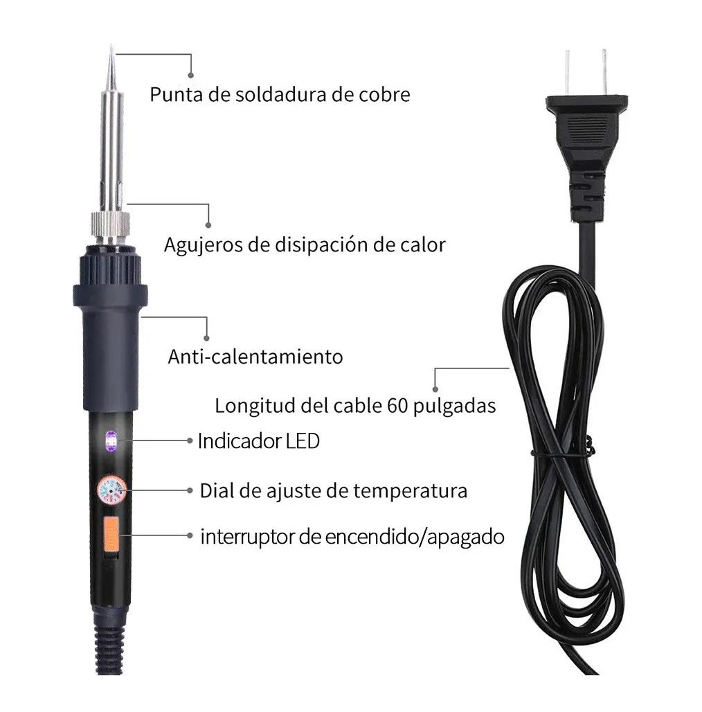 Foto 3 pulgar | Kit Del Soldador Malubero Temperatura Ajustable