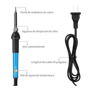 Foto 2 | Kit De Soldadora Eléctrica 60w Temp. Ajustable Acc. Termoretraccion Eo Safe Imports Esi-465 Multicolor