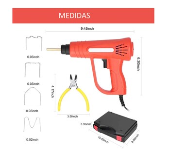 Foto 3 | Pistola De Soldadura De Plástico Portátil De Mano, 70w Eo Safe Imports Esi-495 Rojo