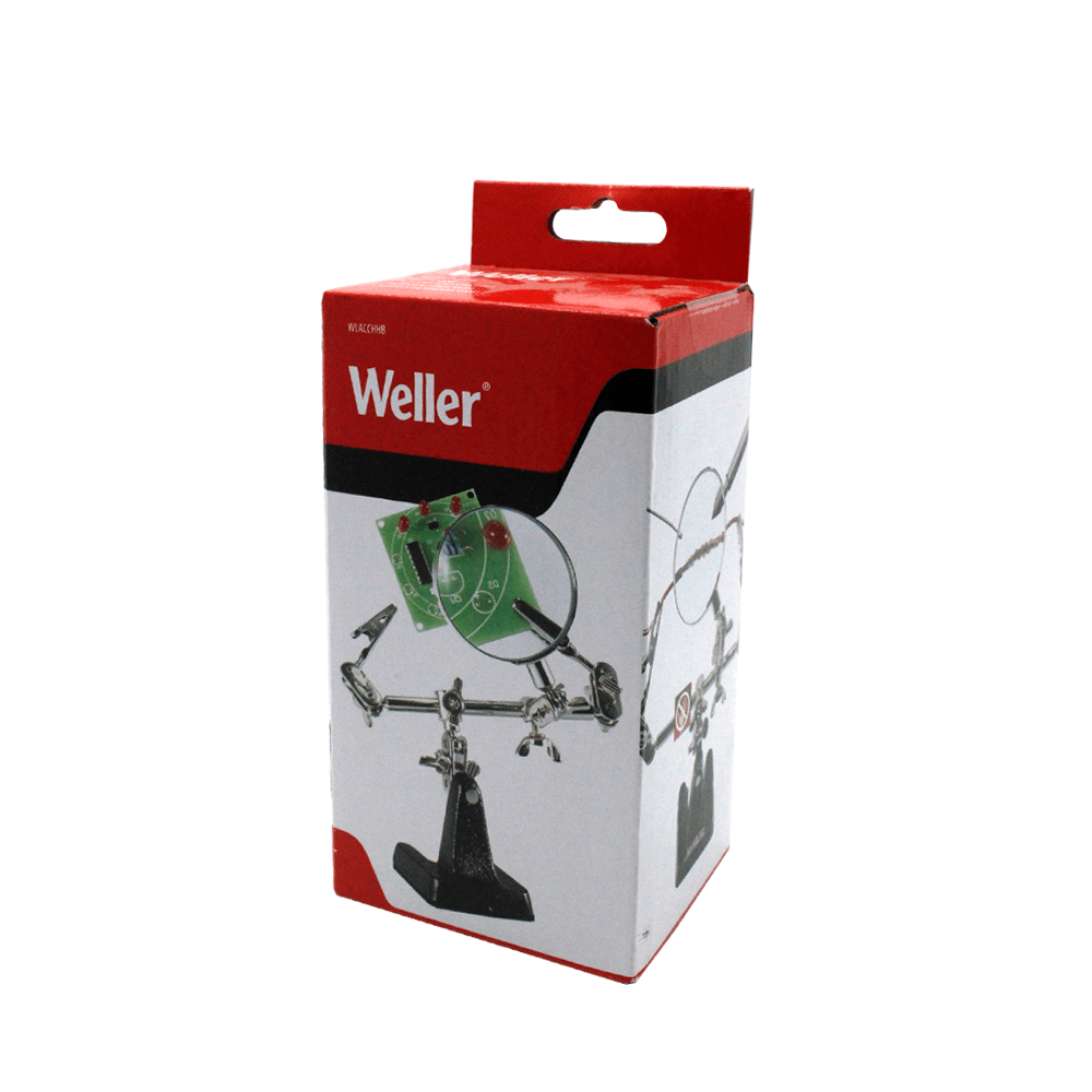 Soporte de Banco con 2 Brazos y Lupa Weller WLACCHHB-02 color Plata