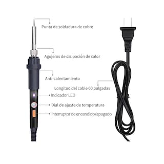 Foto 2 | Kit de Soldadura Eo Safe Imports ESI-2808 con Puntas y Soporte