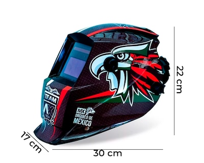 Foto 3 | Careta Axtech Axt-ceazteca Color Negro Para Tig Y Mig/mag