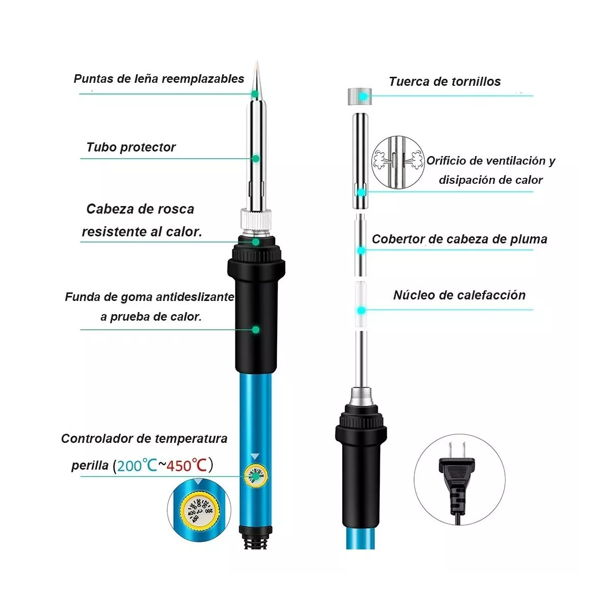 Foto 2 | Kit Pirograbador Soldador de Madera Tallado Regulable Eo Safe Imports ESI-8299 Multicolor 35 Piezas