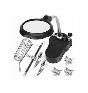 Foto 2 | Lupa con Led Pinza Base para Cautín Belug