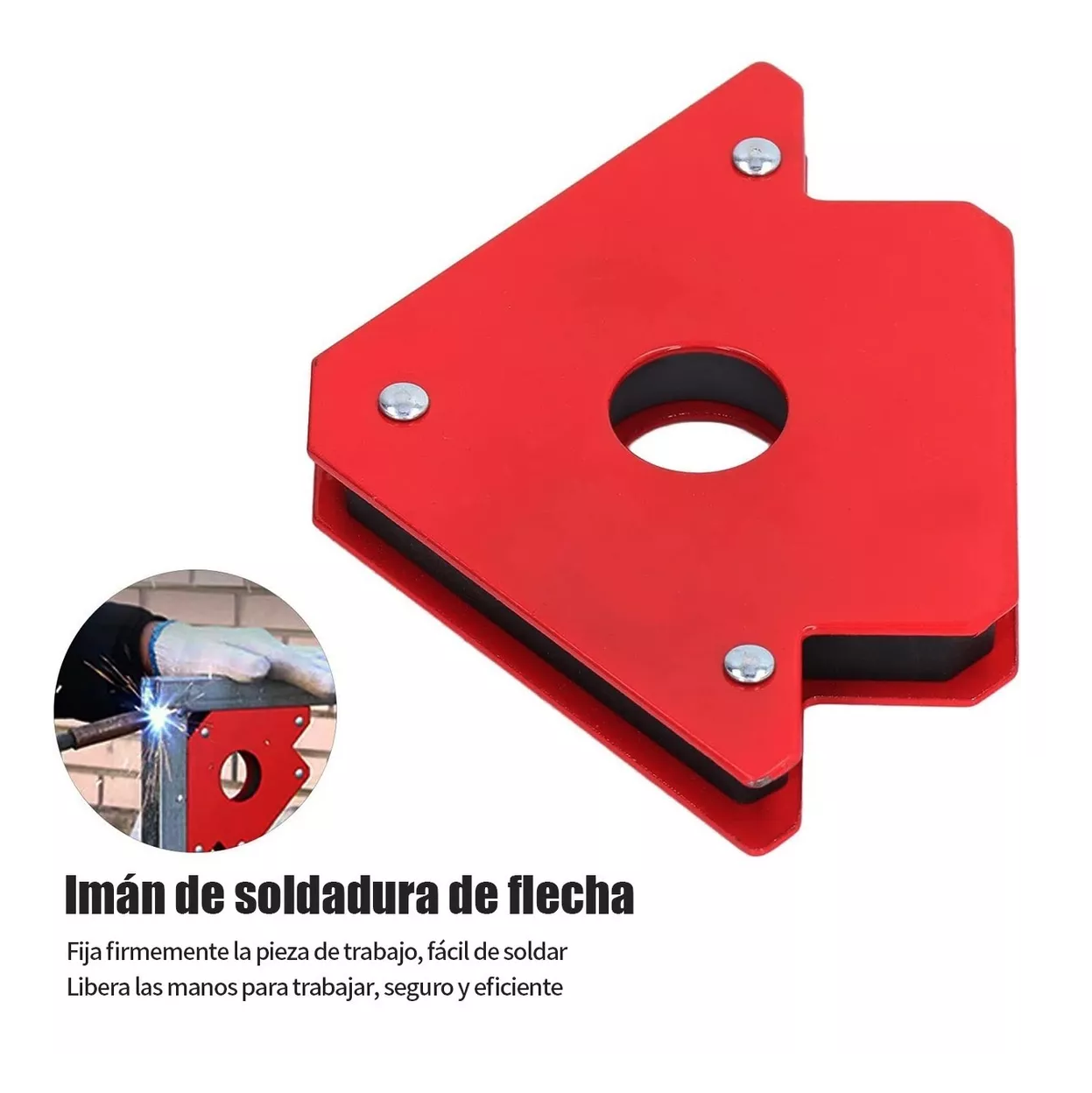 Foto 4 pulgar | Imán Escuadra para Soldar Magnética Herramientas 6 Pzs Rojo