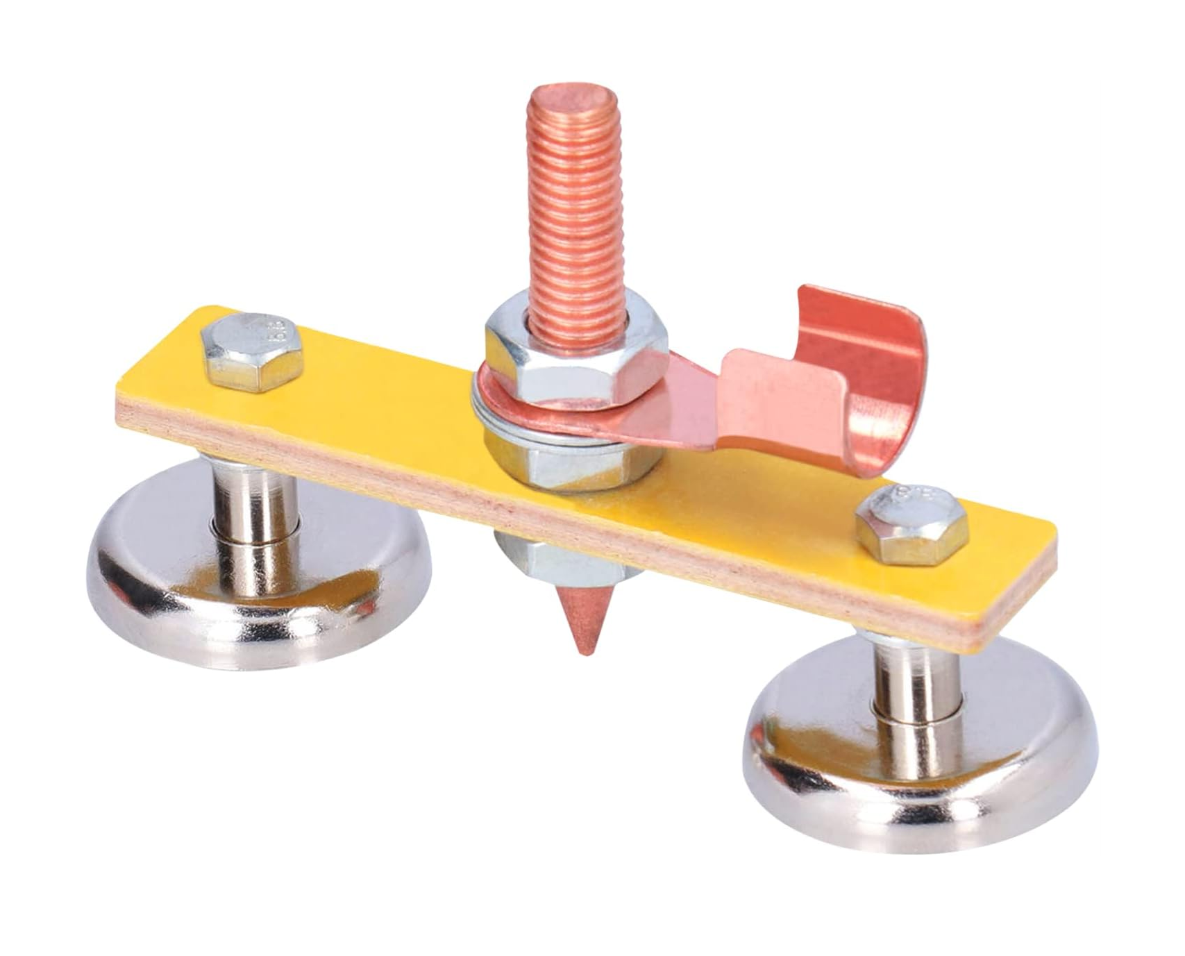 Foto 6 pulgar | Soldadura Soporte Magnética Imán Doble de Succión Grande 3 Piezas Amarilla