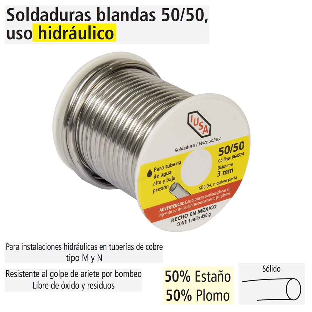 Foto 3 pulgar | Soldadura Blanda 50/50, Uso Hidráulico, Iusa