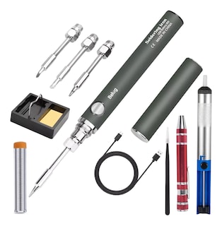 Foto 1 | Kit de Soldador Inalámbrico Usb 8W Temperatura Ajustable Gris