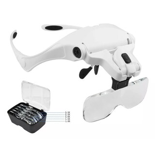 Foto 1 | Linterna Frontal Con Visera Y Lupa Con 5 Lentes Y Luz Led - Venta Internacional.