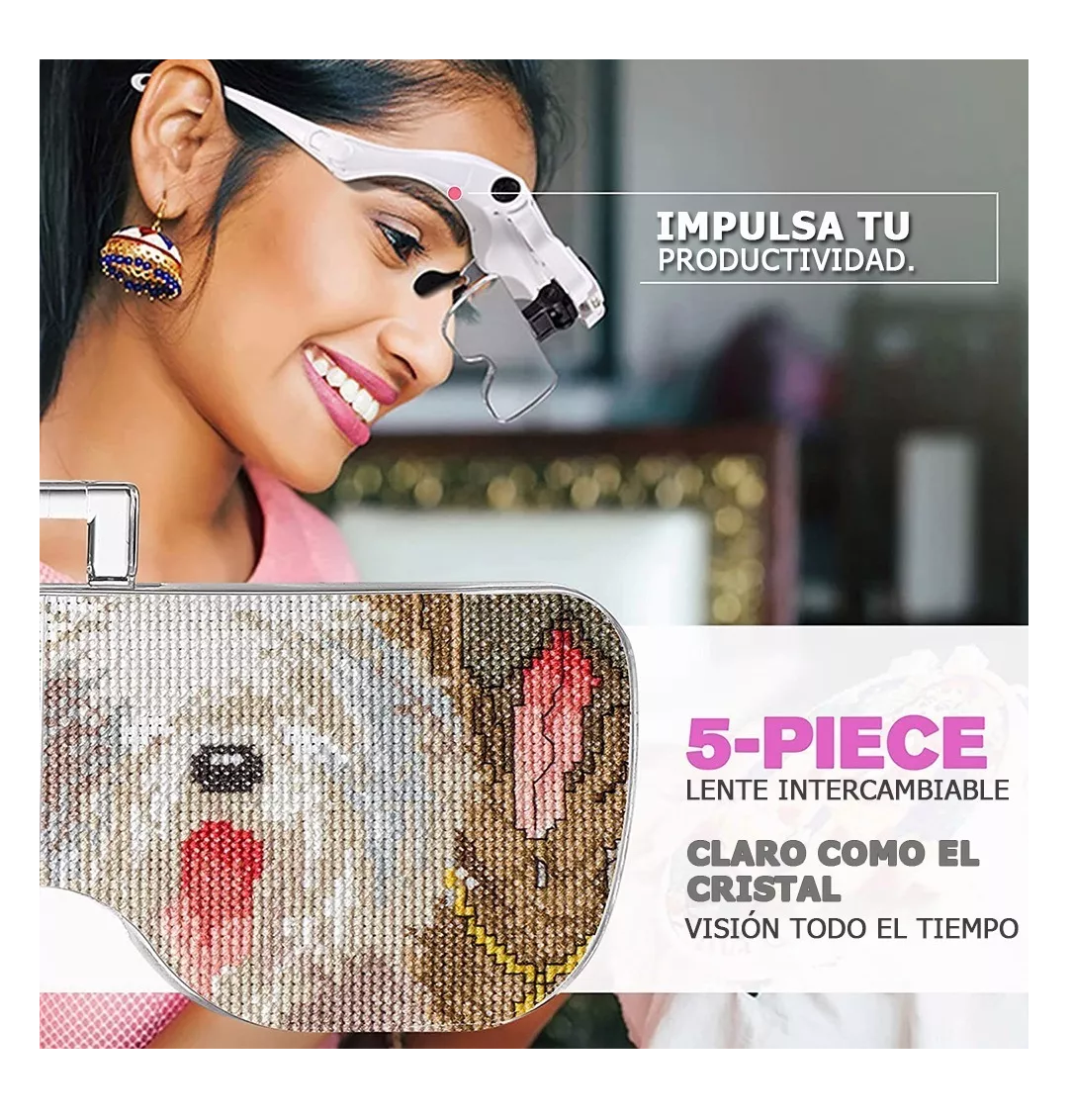 Foto 2 | Lentes Lupa Luz Led Lab.g ,pestañas,microblading,dental, Depilación