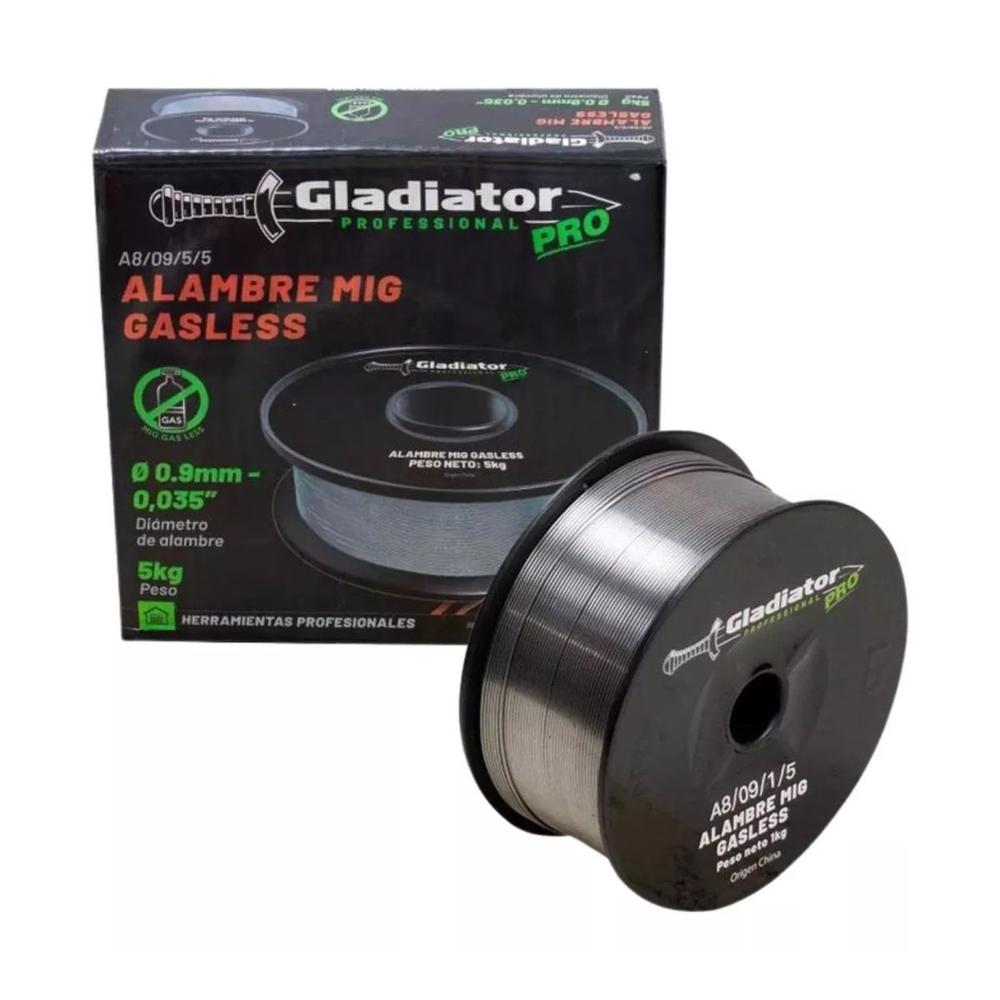 Foto 3 pulgar | Microalambre Mig Gas Less 5kg 0.9mm Gladiator A80953 Soldar