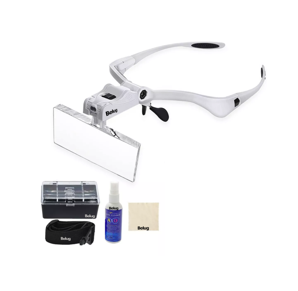 Foto 2 pulgar | Lentes Lupa Luz Led Para Extensión De Pestañas Microblading Blanco Belug